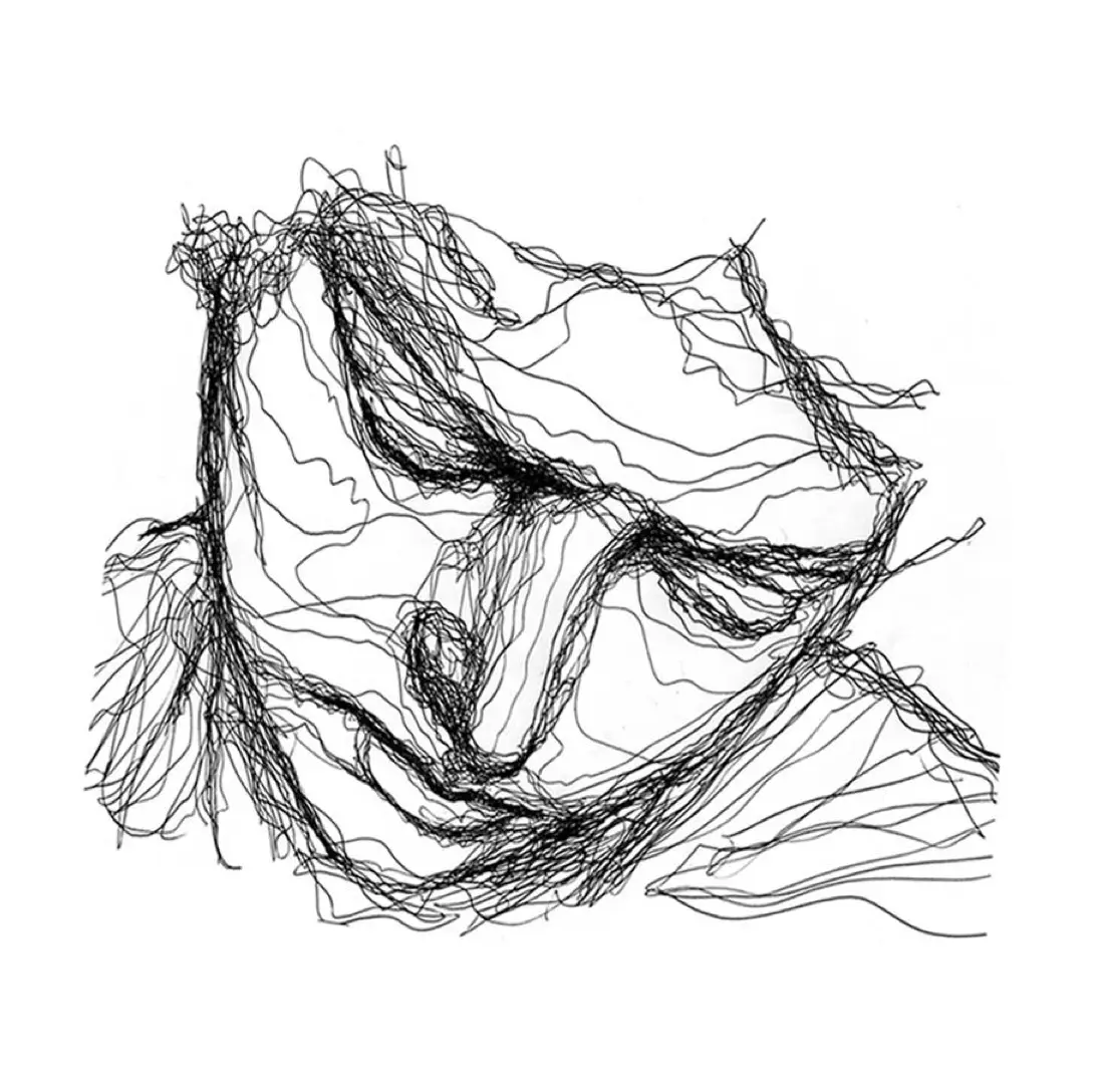 Abstract Face Line Drawing