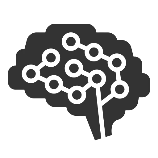 Artificial Neural Network Icon Illustration