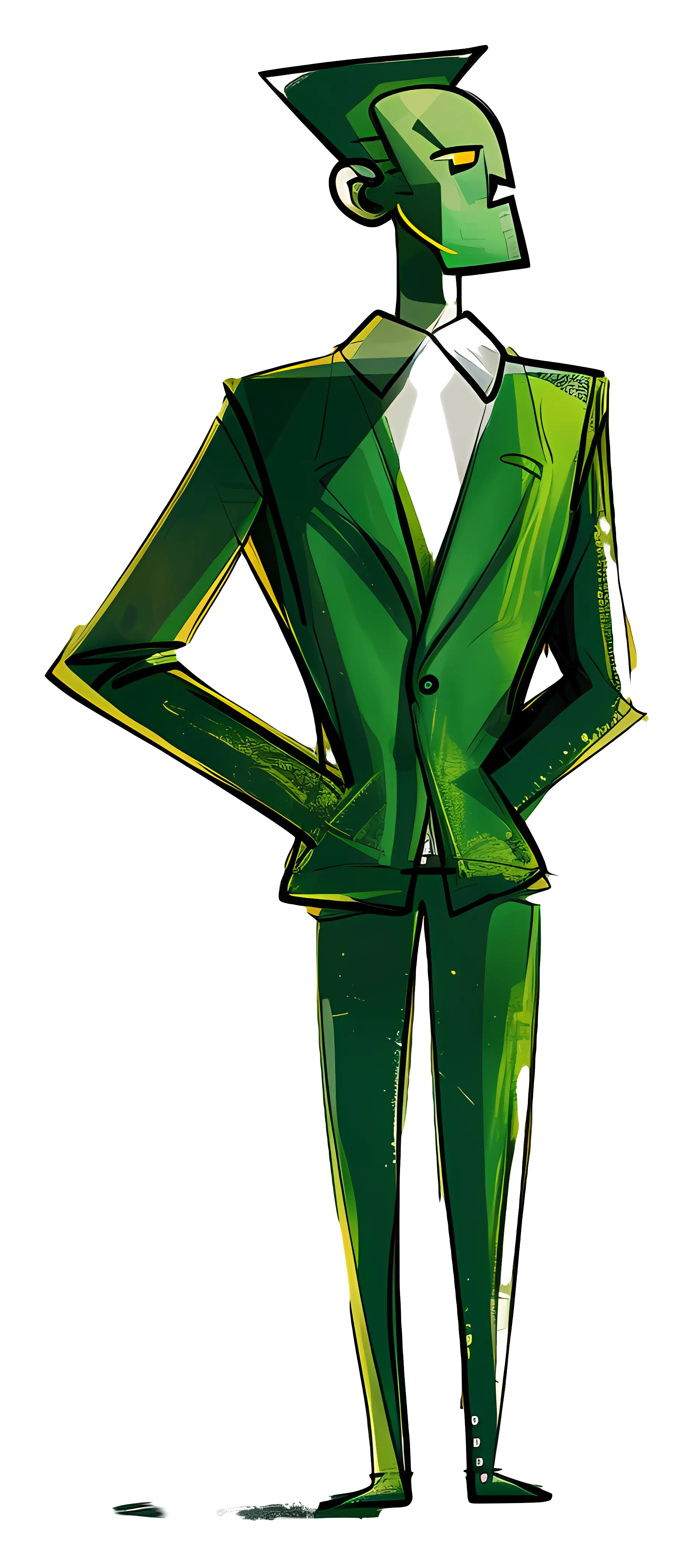 Man in Green Suit