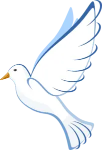 White Dove Flying Illustration