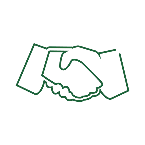 Green Handshake Icon Symbolizing Agreement