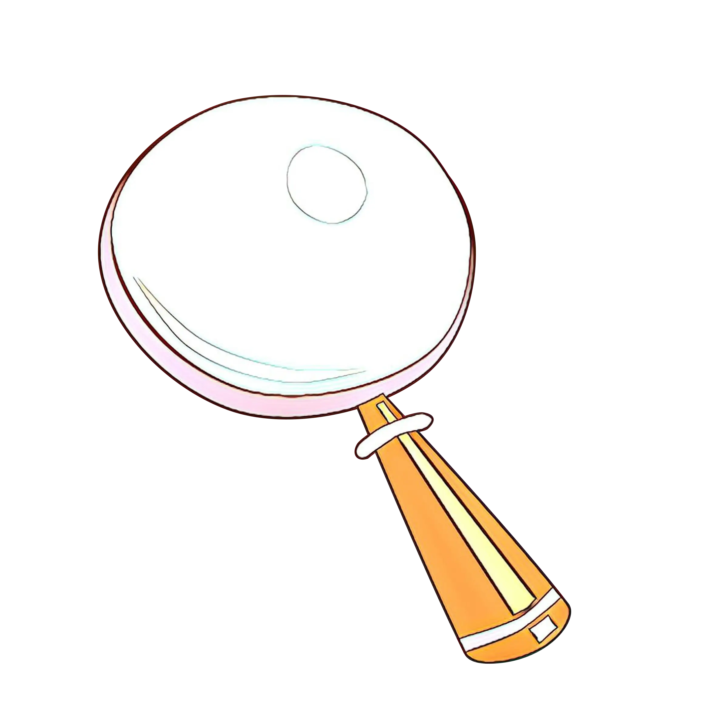 Magnifying Glass Illustration with Wooden Handle