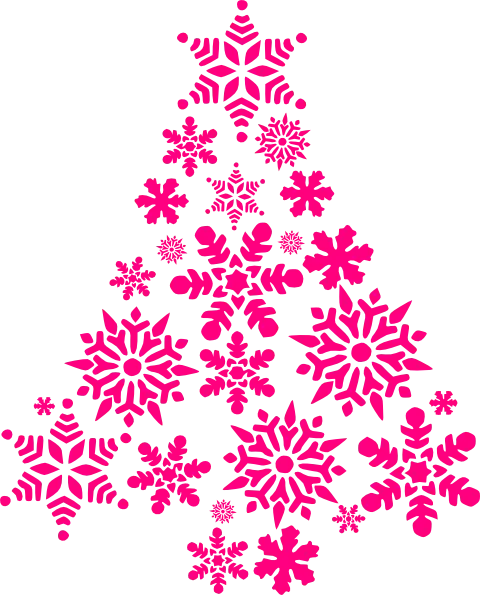 Pink Snowflake Christmas Tree