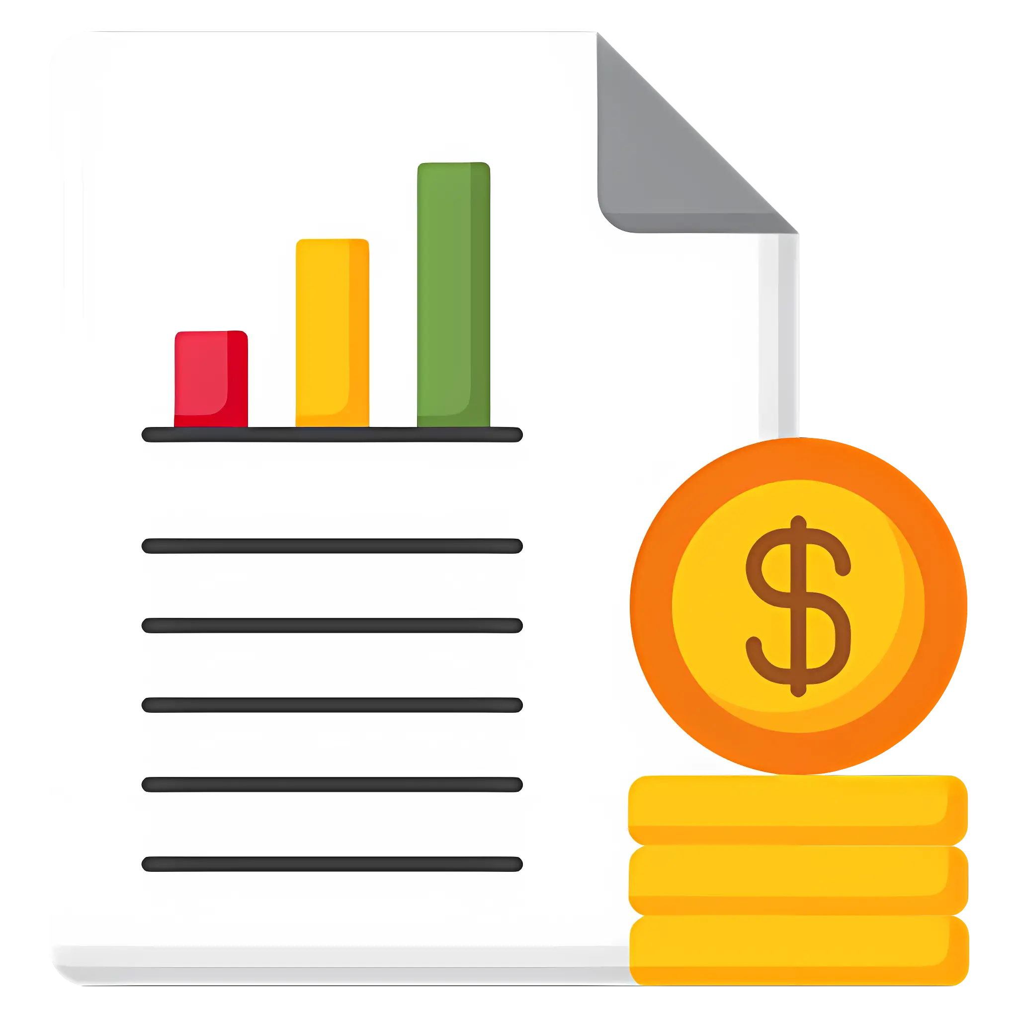 Financial Report with Coins