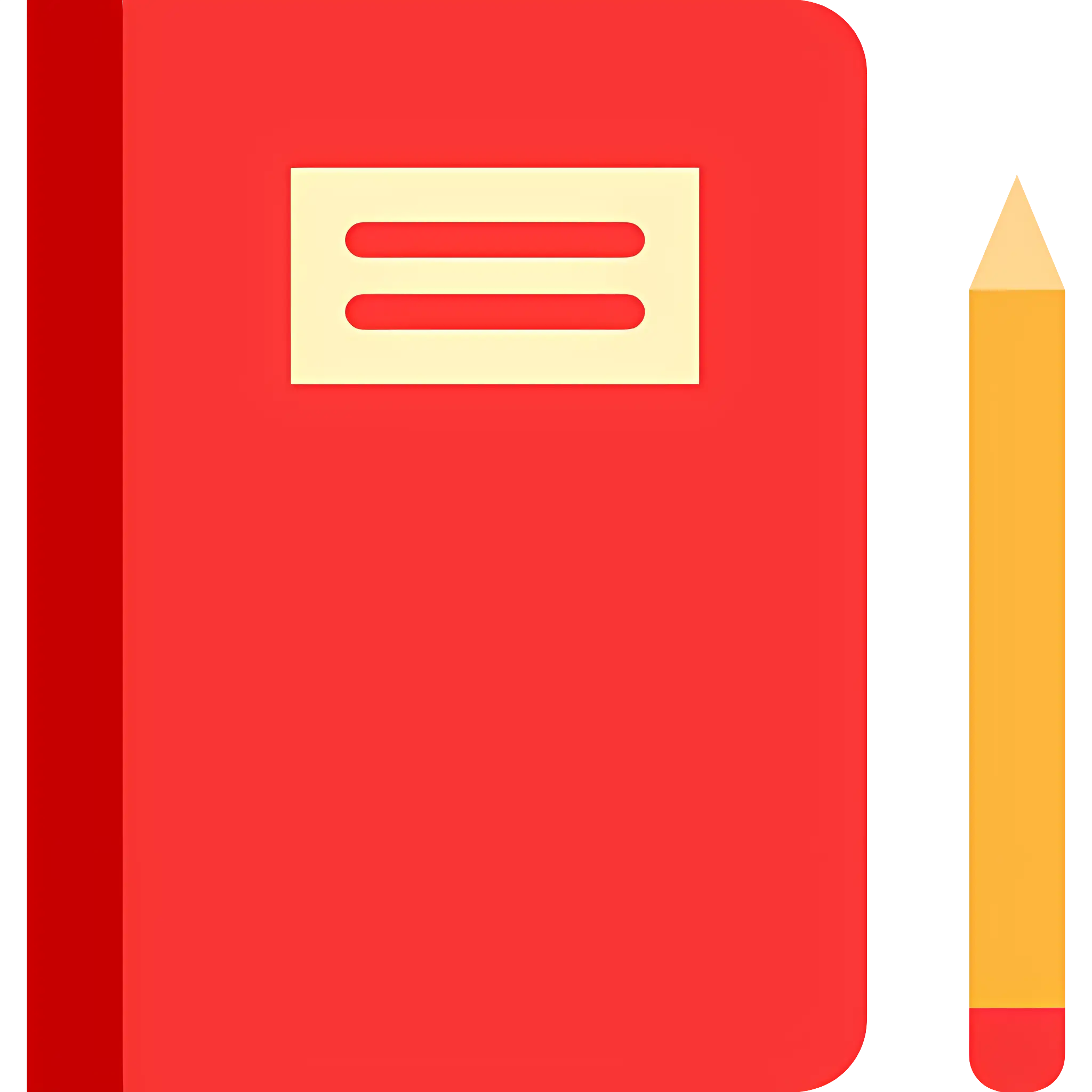 Red Notebook and Pencil