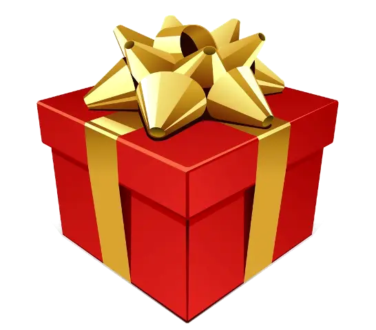 Red Gift Box with Gold Ribbon