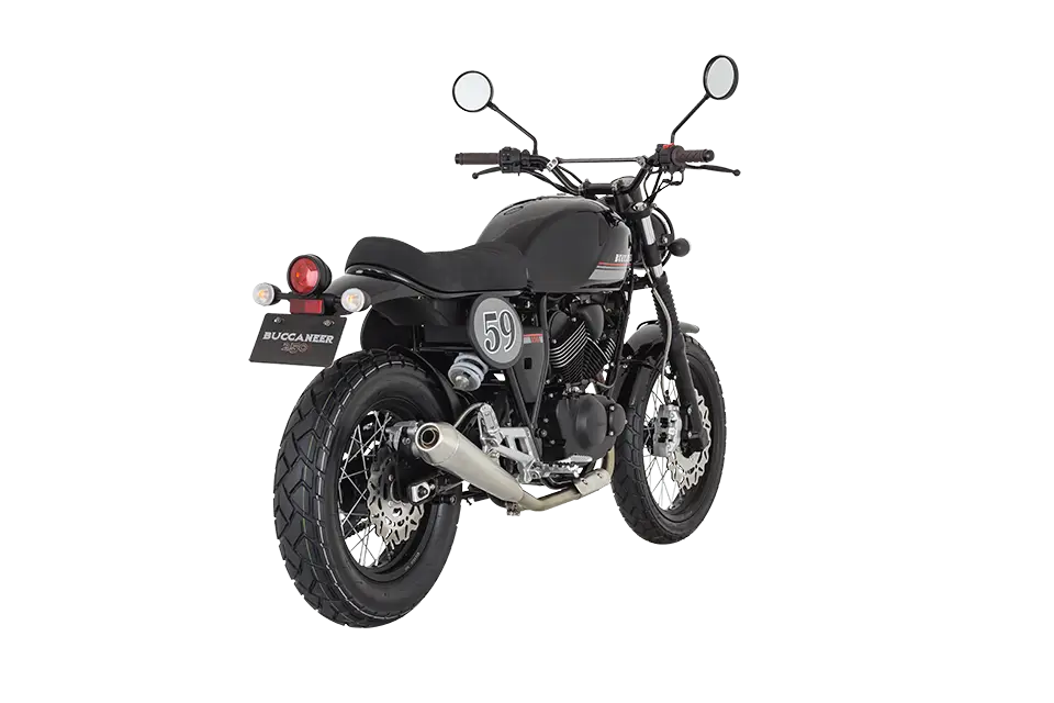 Retro Black Motorcycle with Classic Design