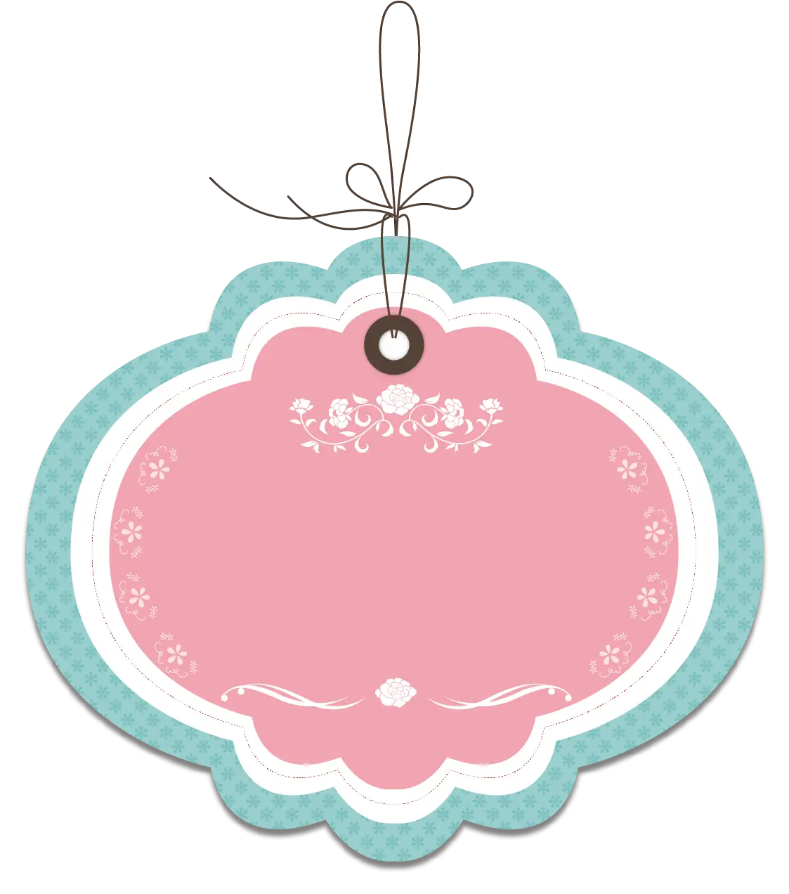 Decorative Pink Gift Tag