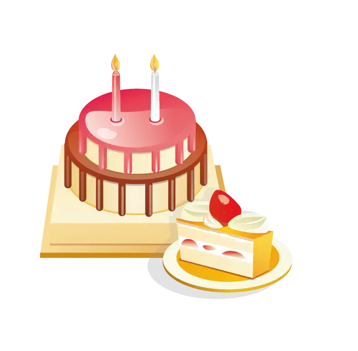 Delicious Birthday Cake with Candles