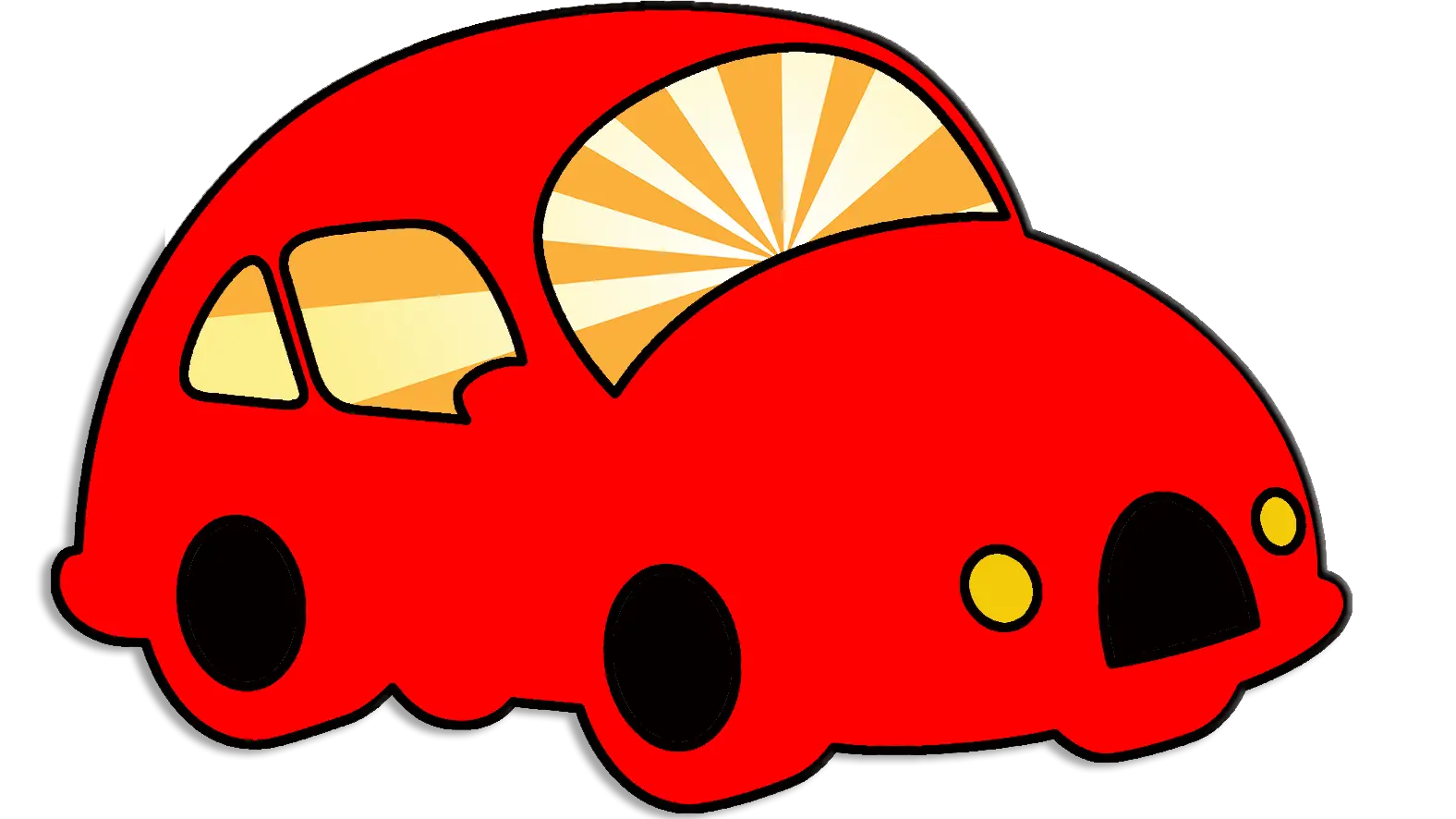 Red Cartoon Car Illustration