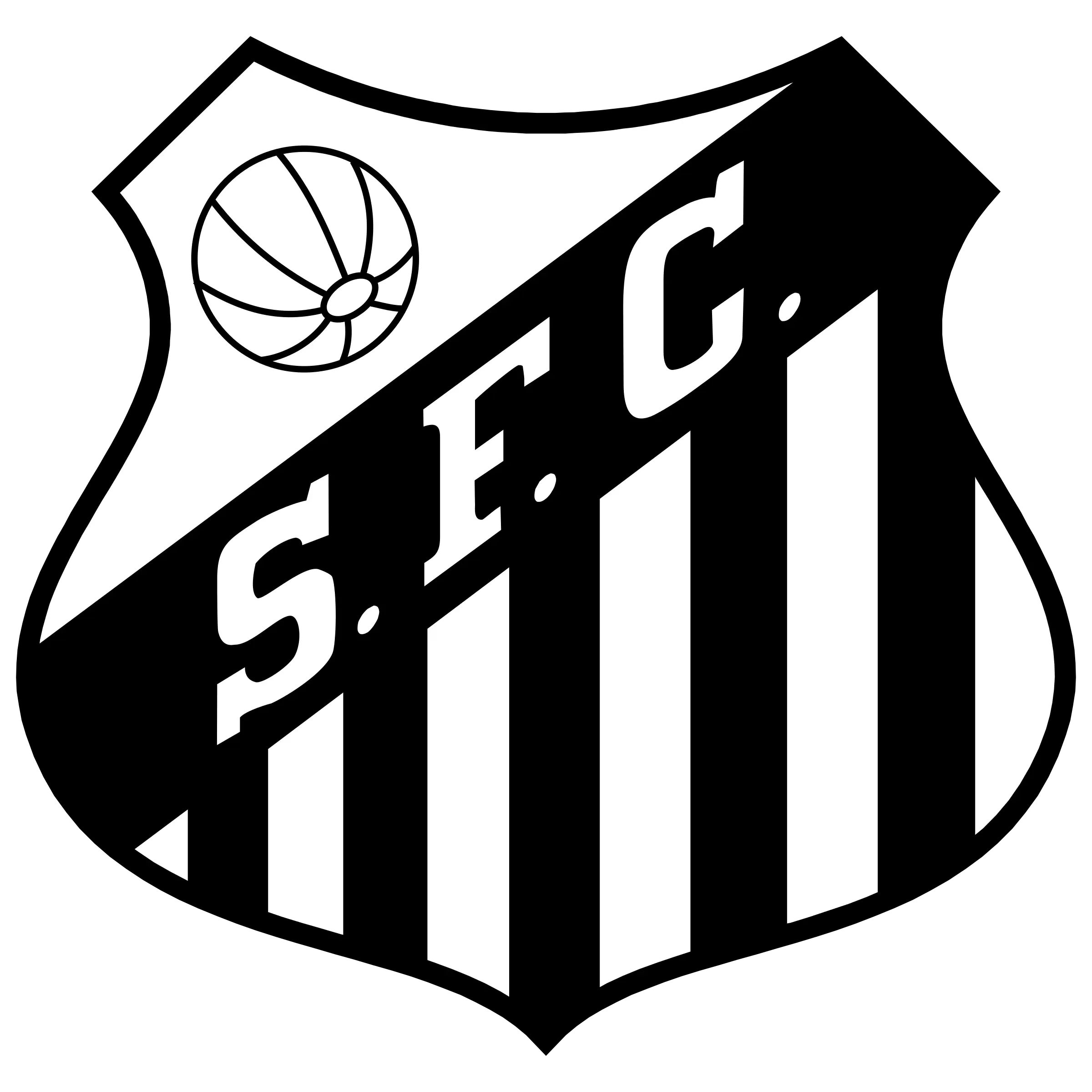Black and White Sports Logo for S.F.C.