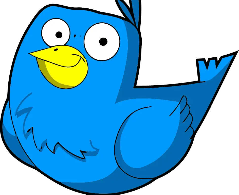 Blue Cartoon Bird Illustration