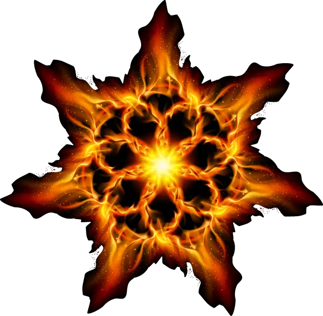 Fiery Starburst Design