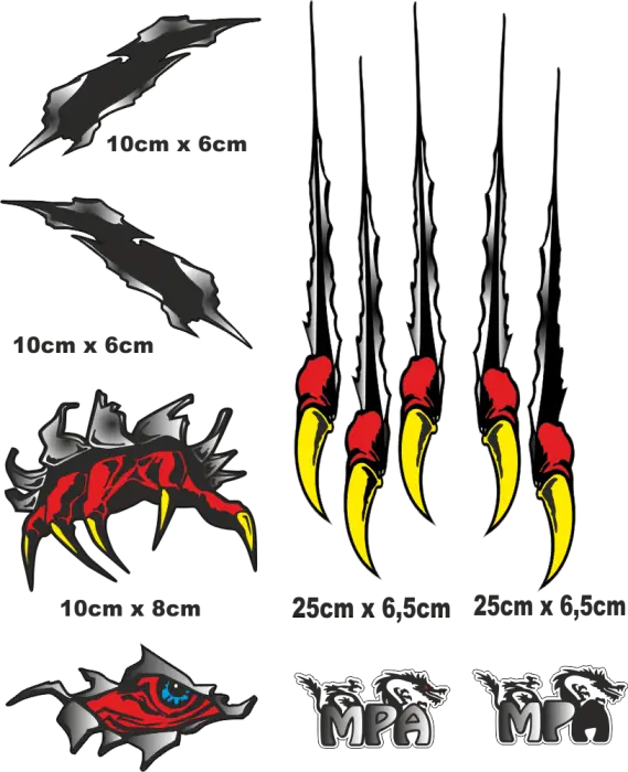Claw Marks and Designs Illustration
