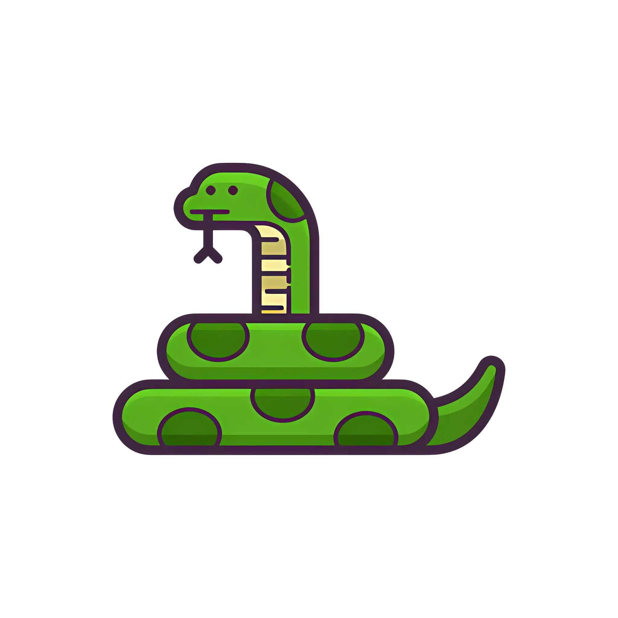 Green Coiled Snake