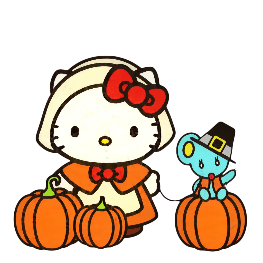 Hello Kitty with Pumpkins for Thanksgiving