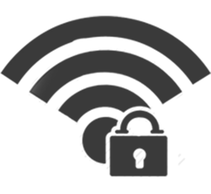 Locked Wi-Fi Symbol for Secure Connection
