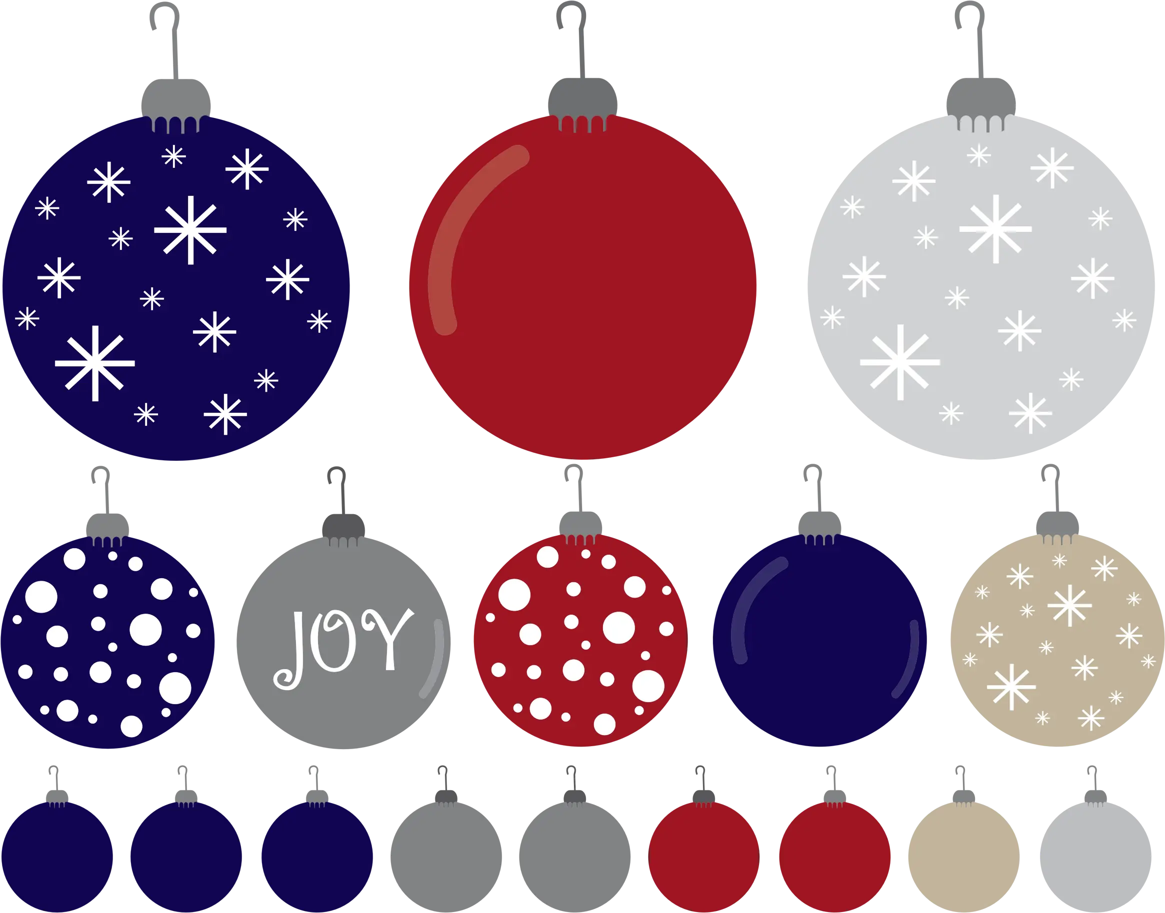 Colorful Christmas Ornaments
