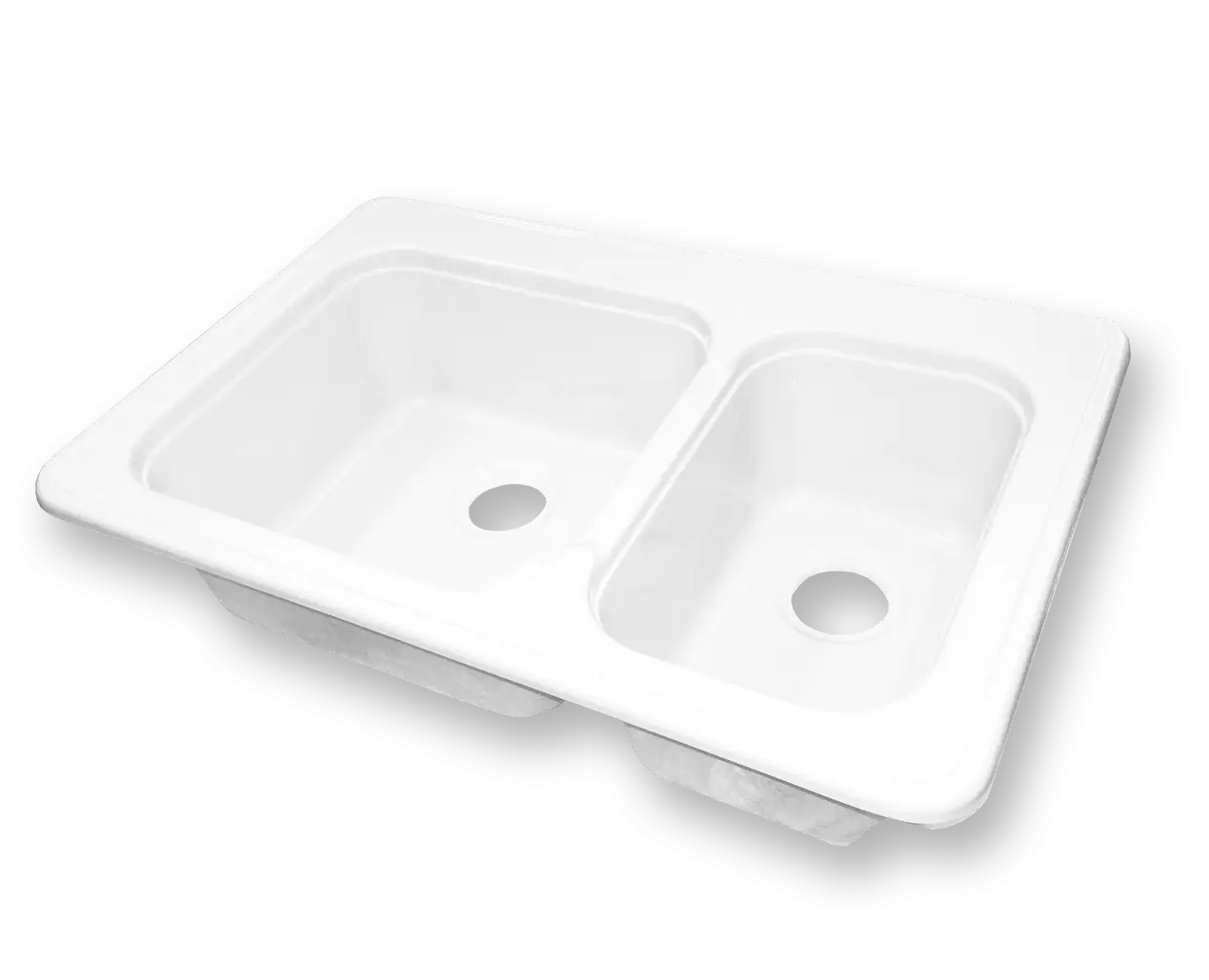 White Kitchen Double Sink for Modern Homes