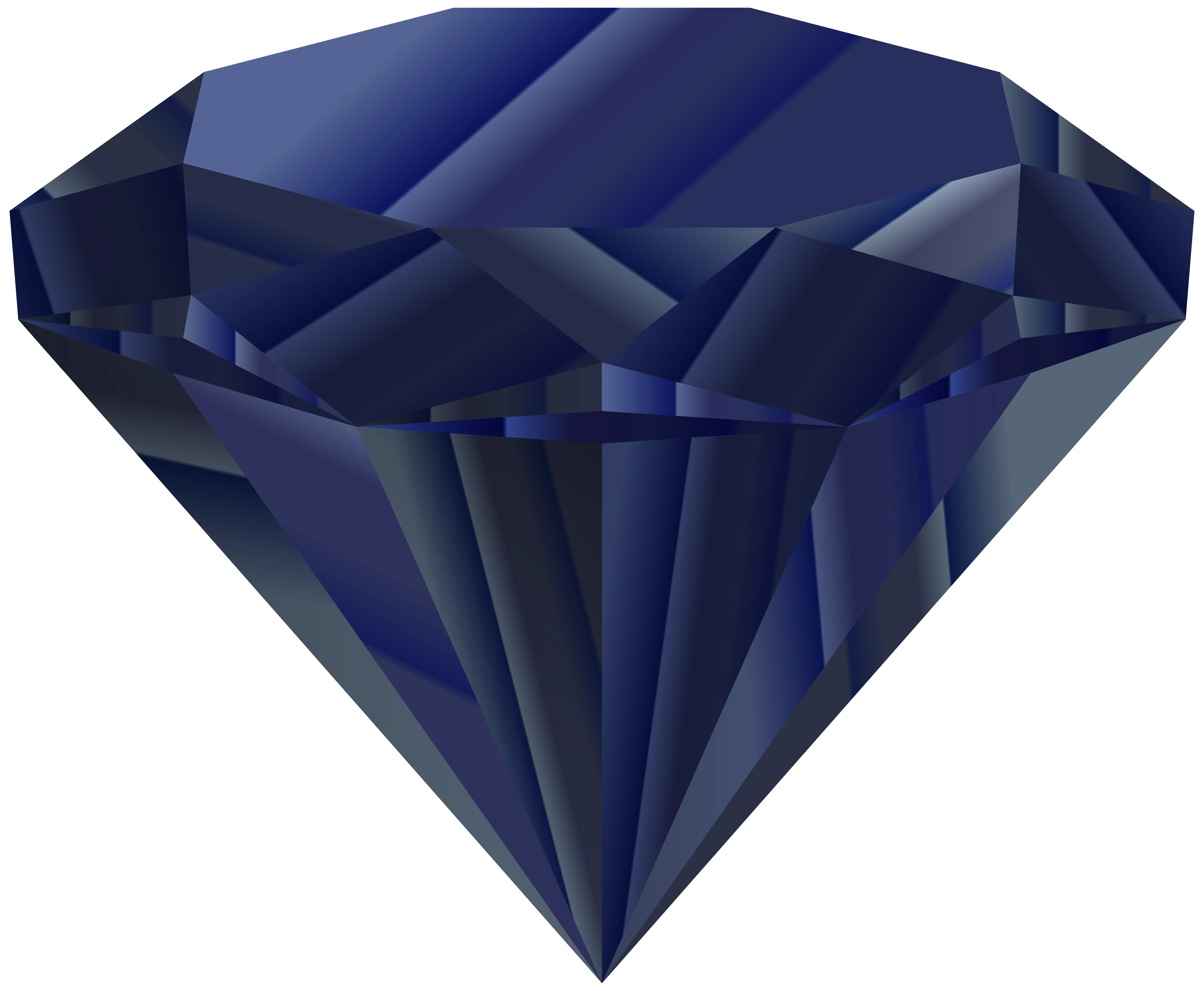 Dark Blue Diamond Jewel with Luxurious Finish