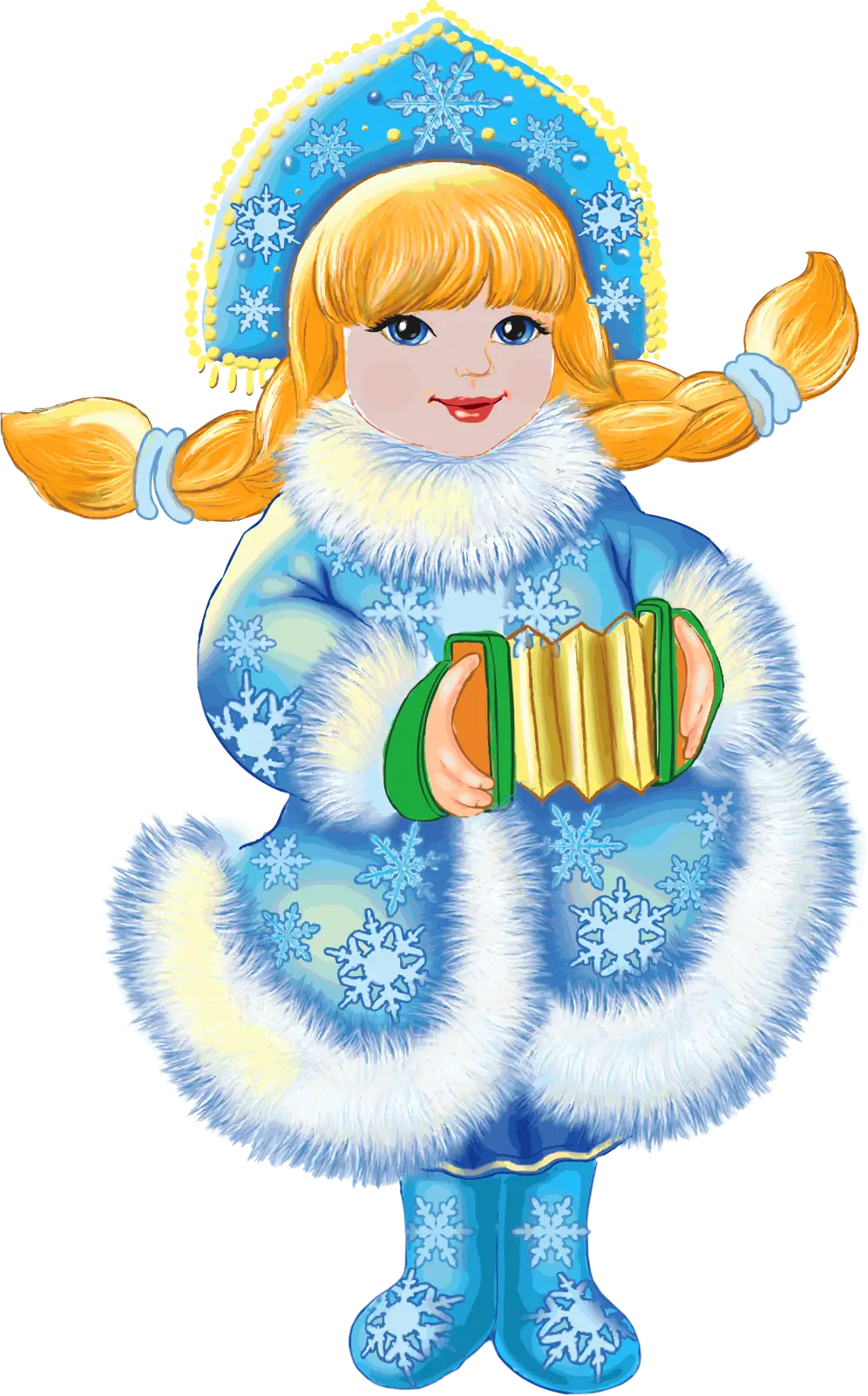 Snow Maiden in Winter Costume