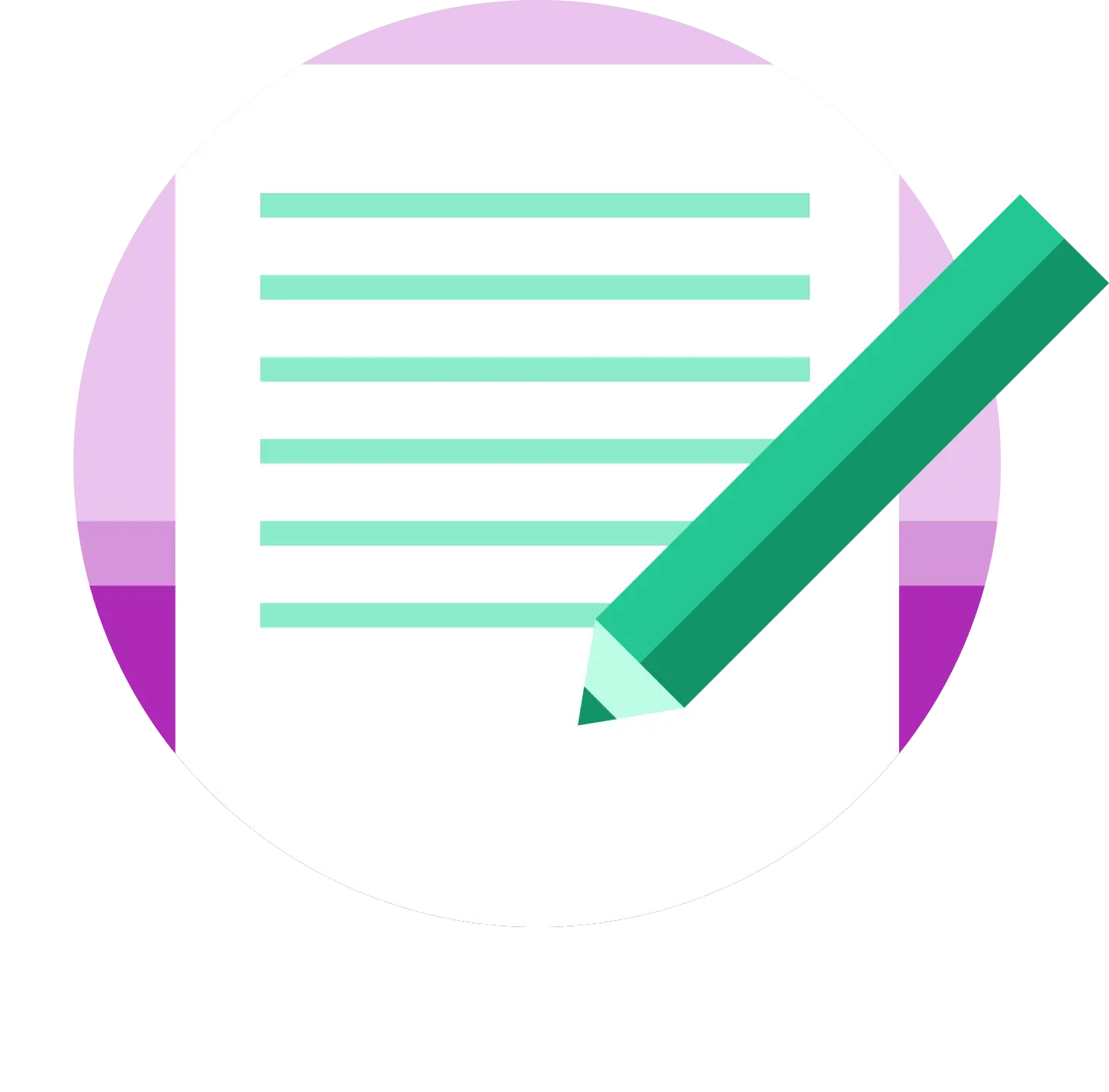 Paper and Pencil Icon for Writing