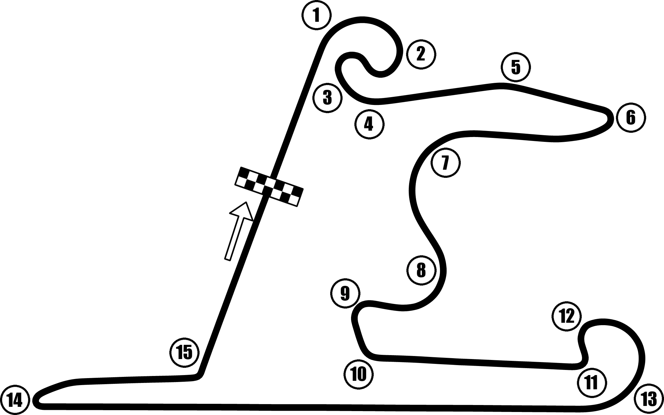 Illustration of a Racing Circuit Track Layout