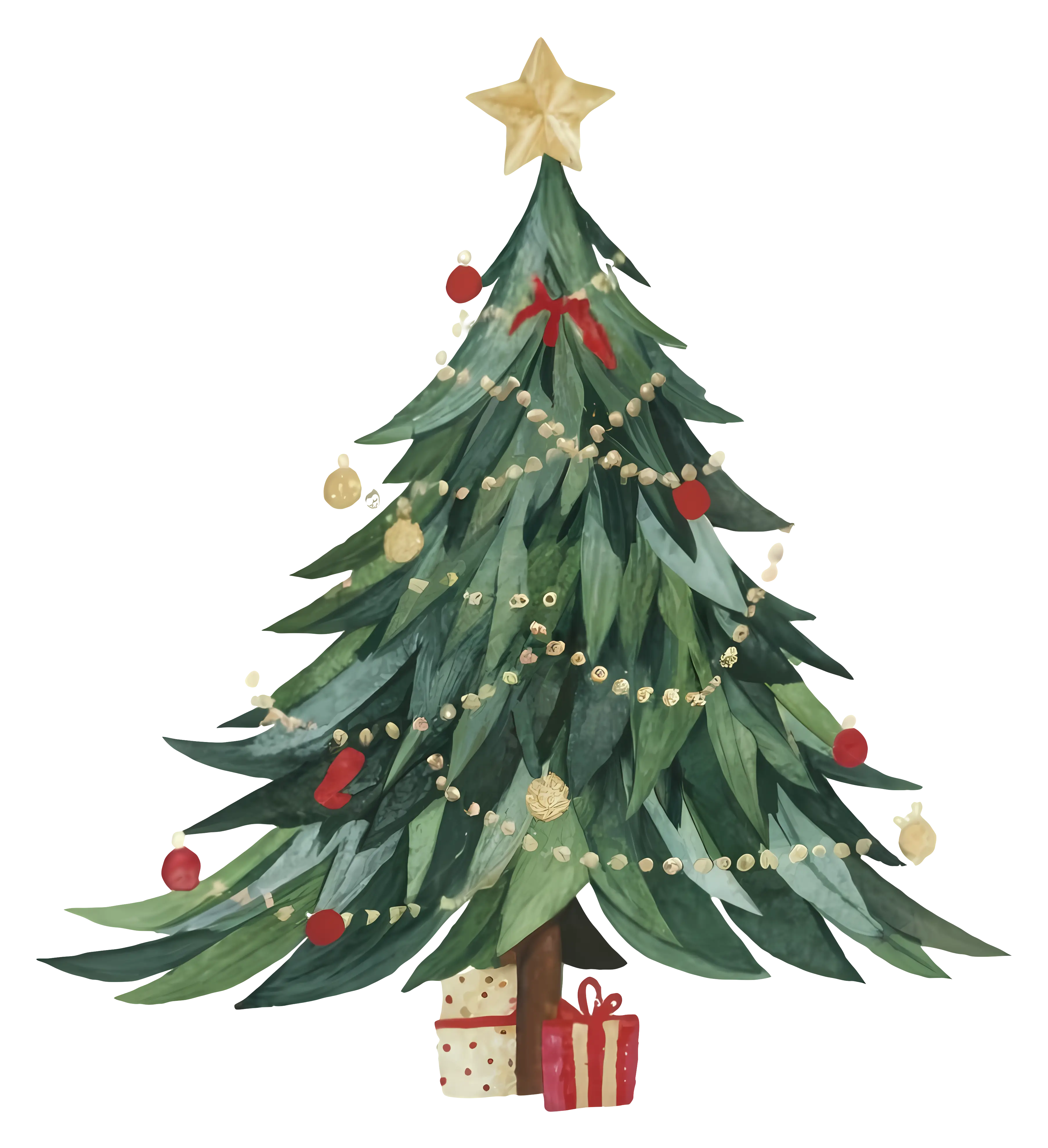 Decorated Christmas Tree with Gifts