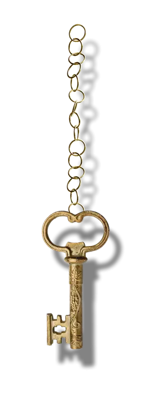Vintage Key with Chain
