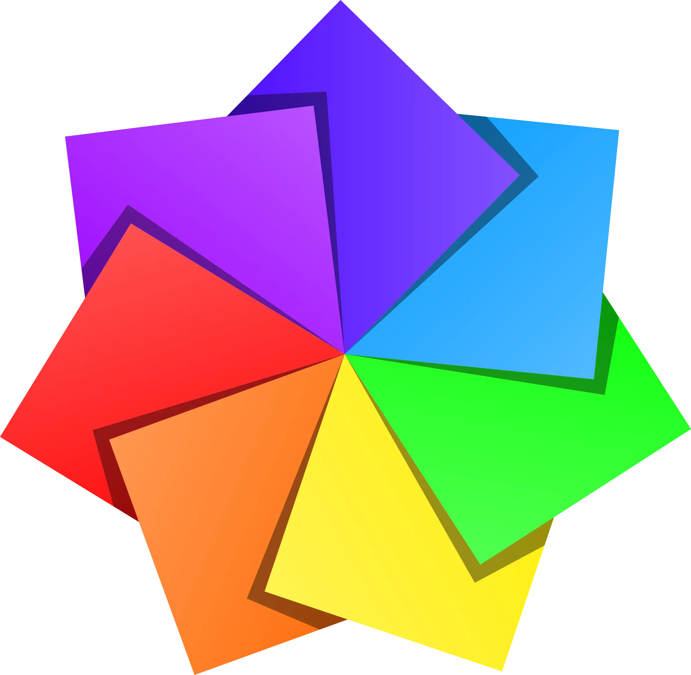 Colorful Star Symbol with Abstract Geometry Design
