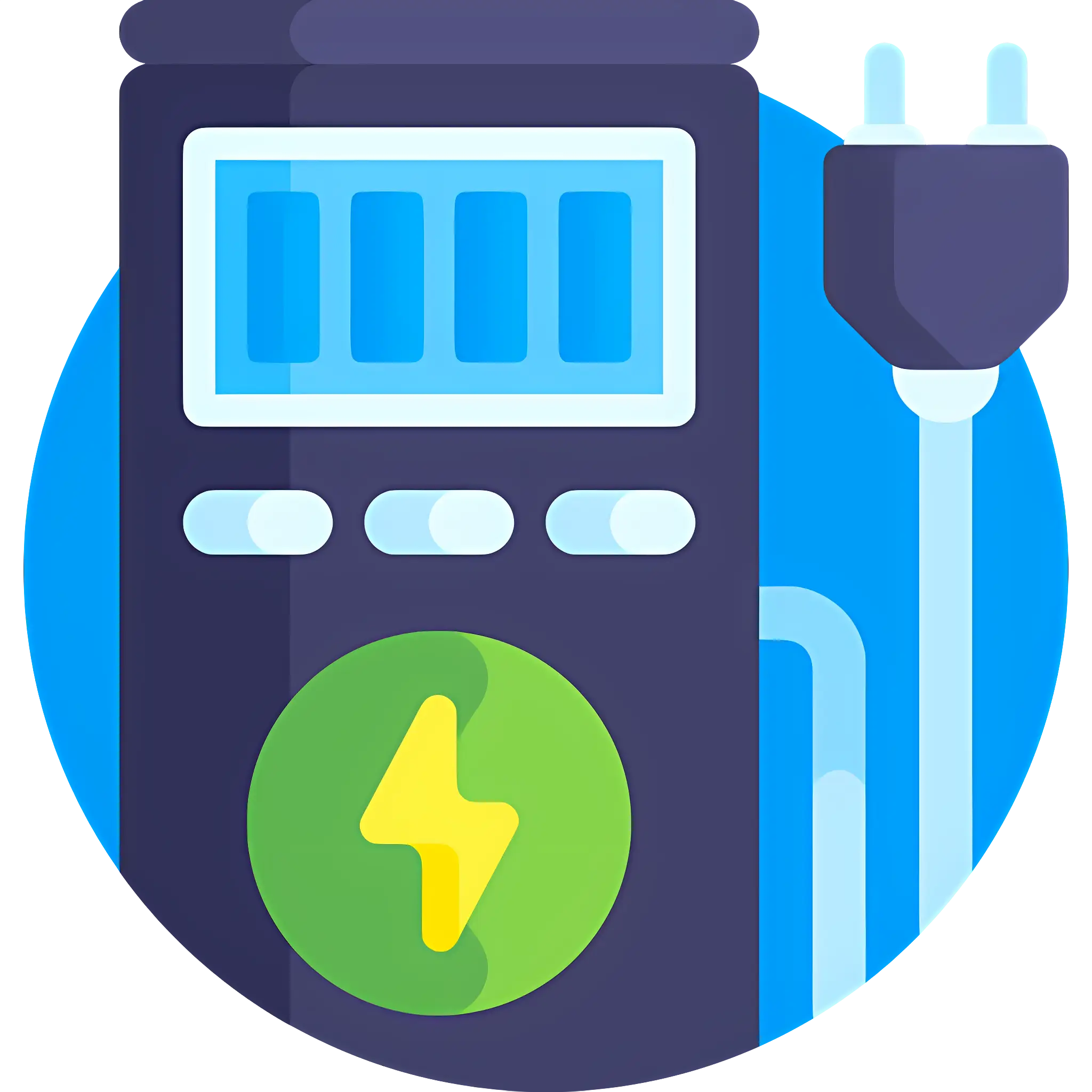 Electric charger with plug