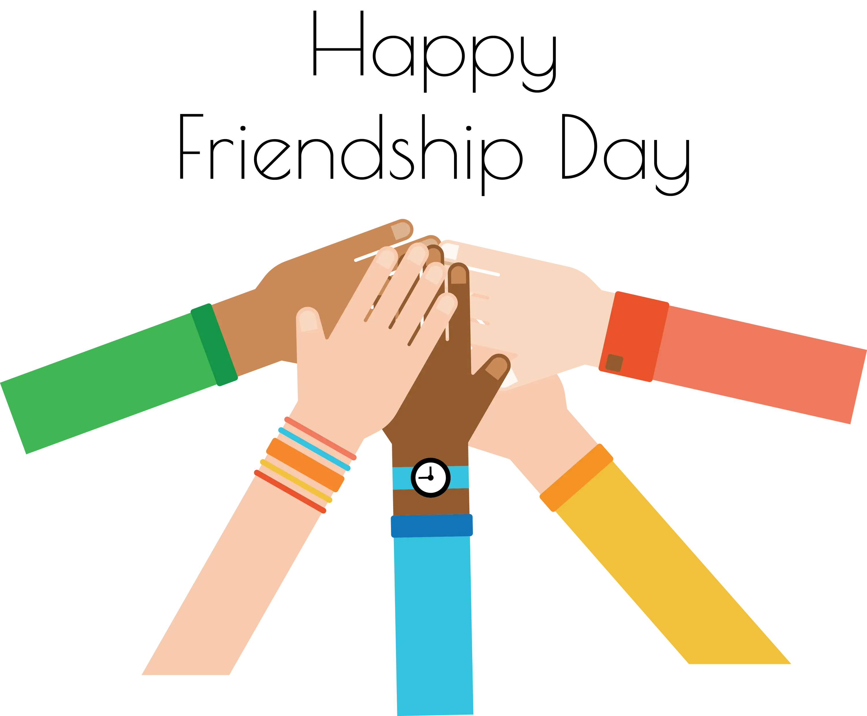Hands Together on Friendship Day