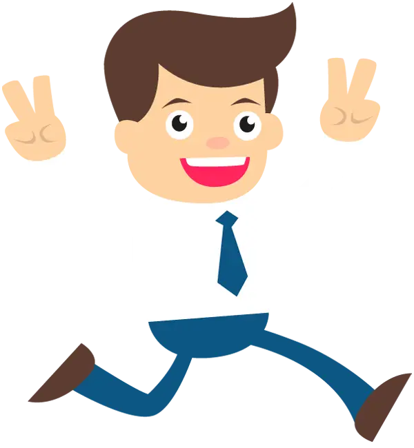 Happy Cartoon Businessman