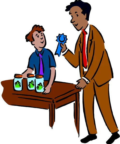 Award Ceremony with Ribbon and Jars