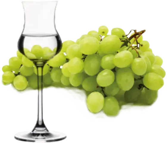 Green Grapes with Elegant Wine Glass