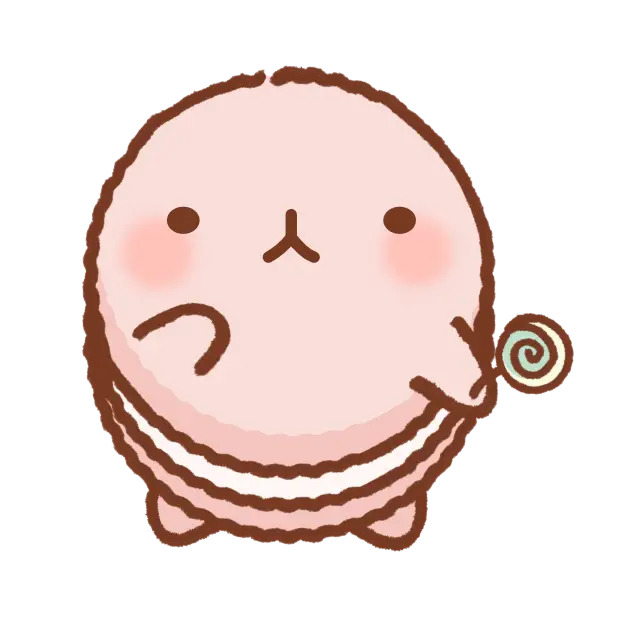 Adorable Cartoon Character with Lollipop