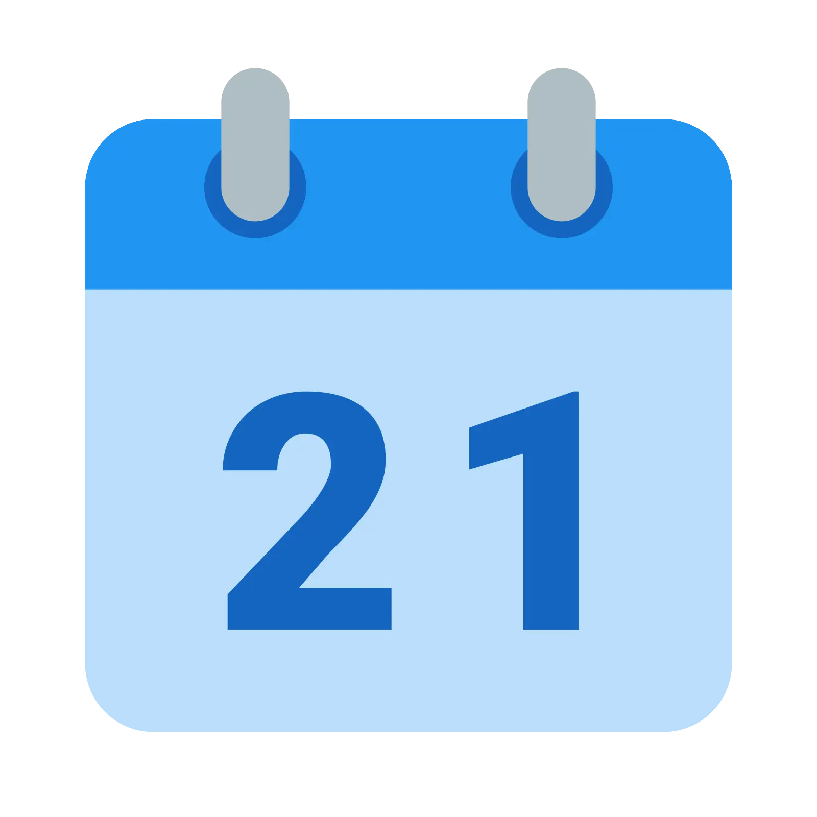 Simple Calendar Icon with Date 21