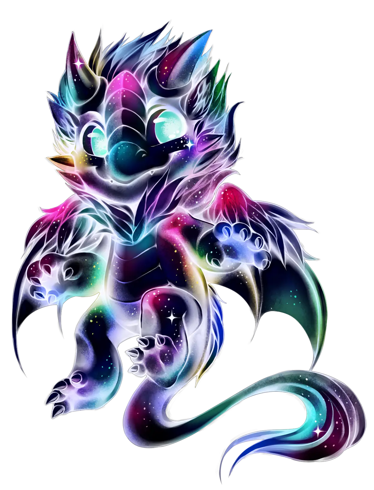 Colorful Cute Dragon Character