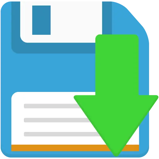 Save Icon with Green Arrow