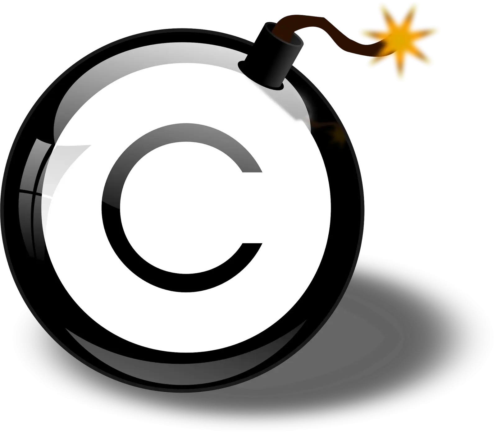 Explosive Copyright Icon Illustration