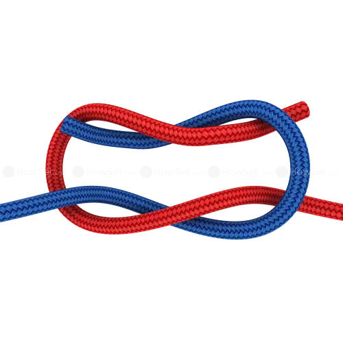 Red and Blue Rope Knot for Outdoor Use