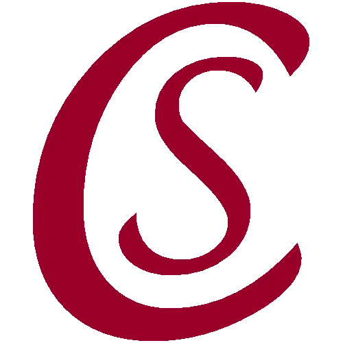 Red Cursive Monogram Logo