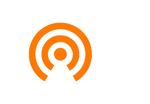 Orange Wi-Fi Symbol Illustration