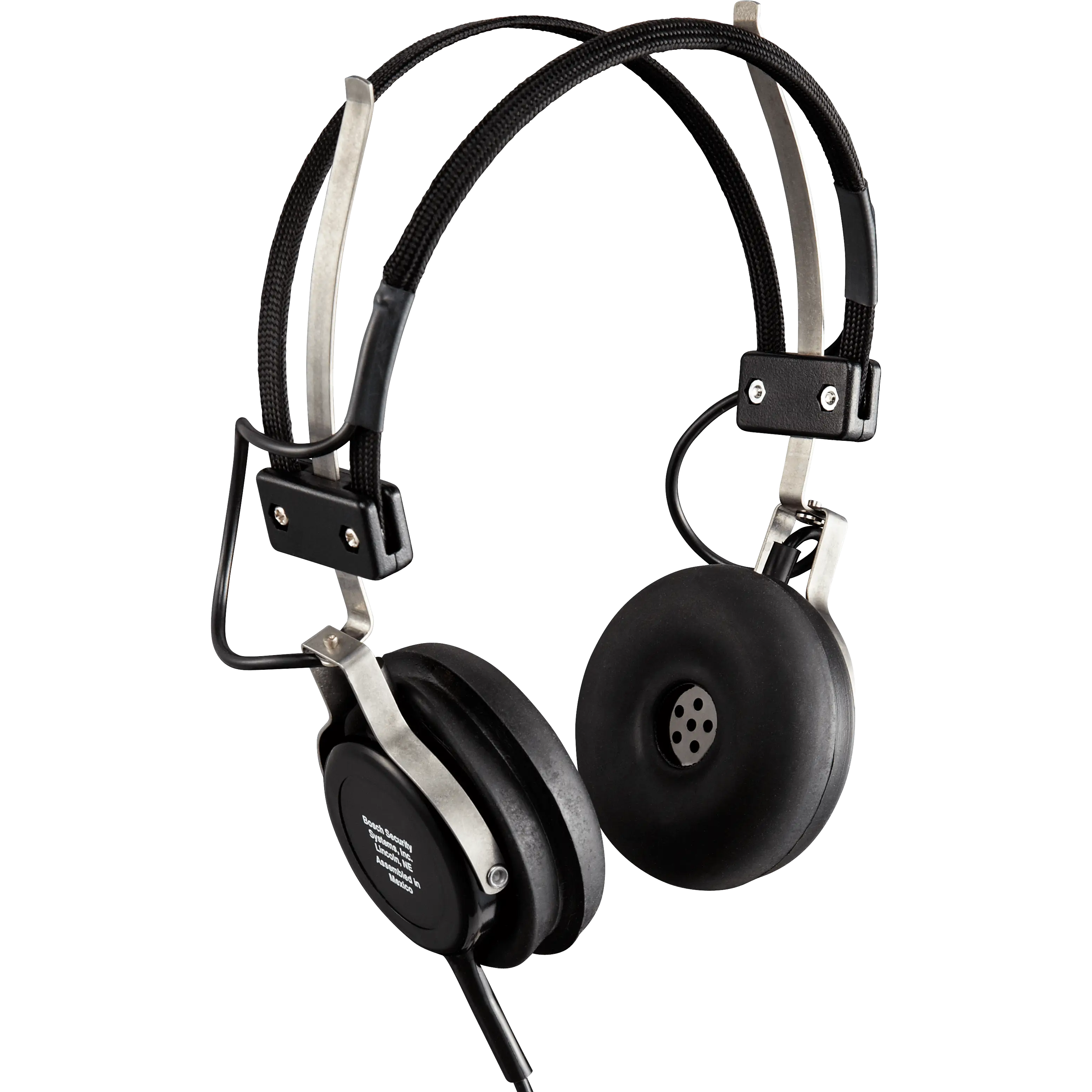 Black Headphones with Metal Frame