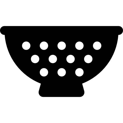 Colander Icon in Black