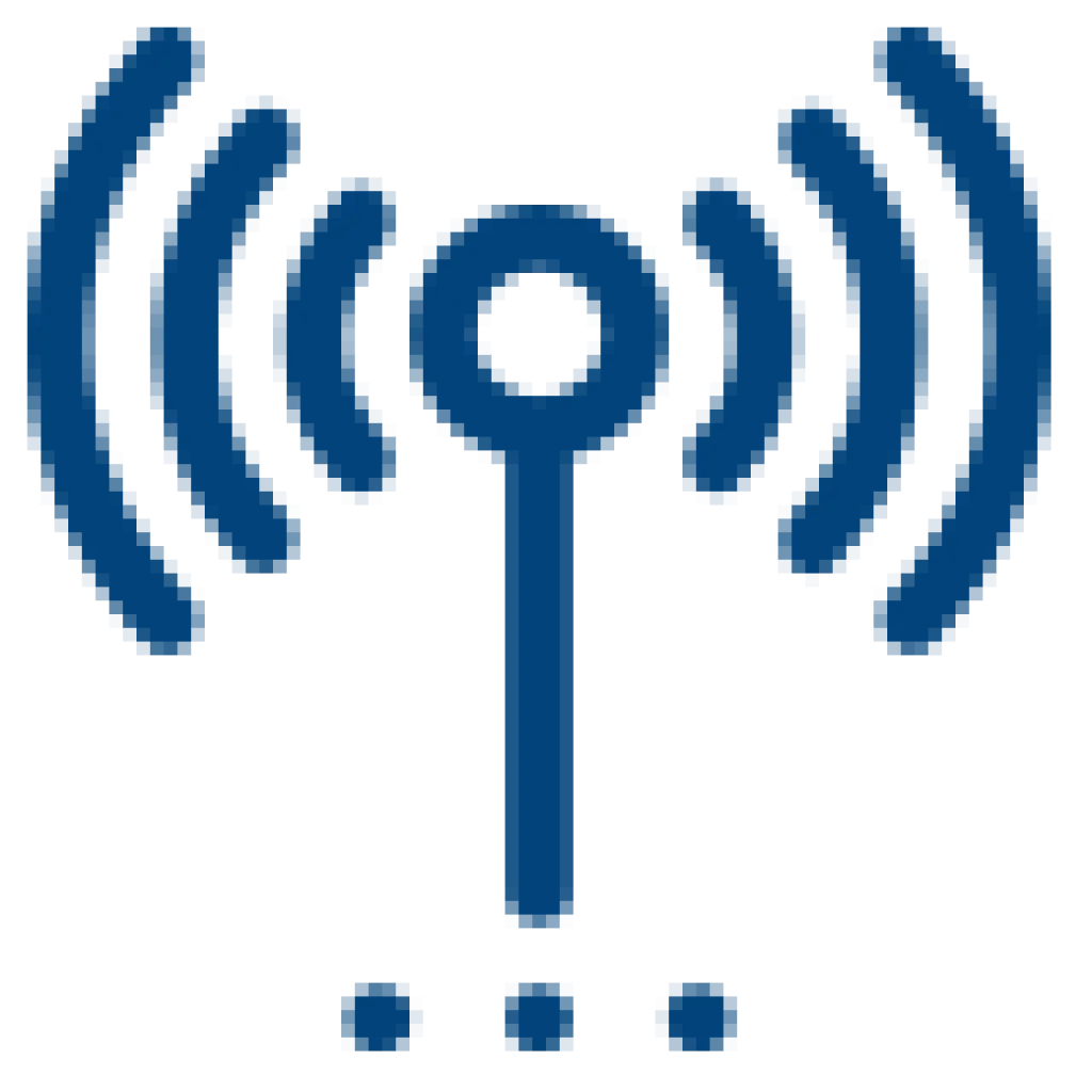 Blue Wi-Fi Signal Icon Representation