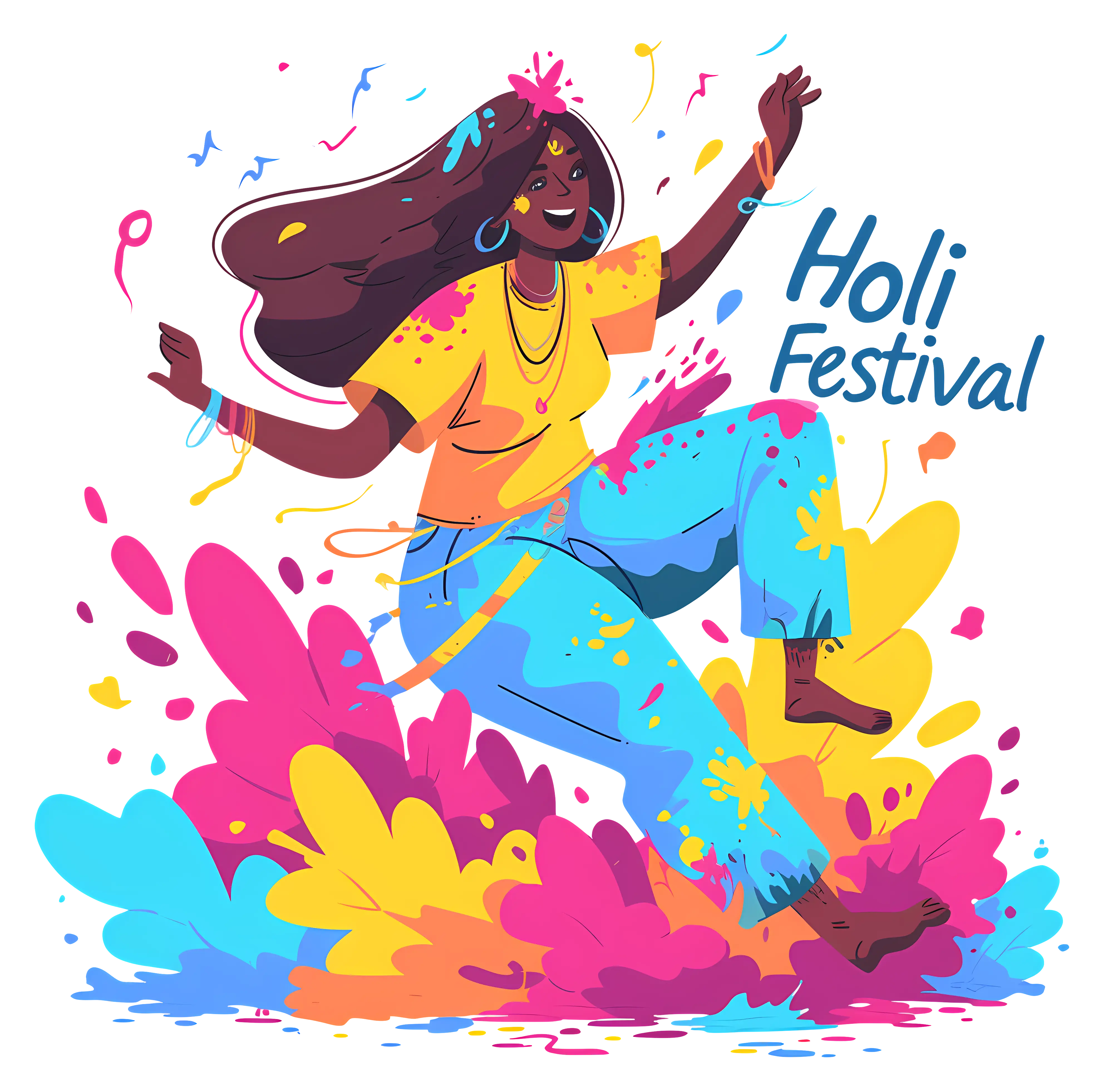 Colorful Holi Festival Celebration