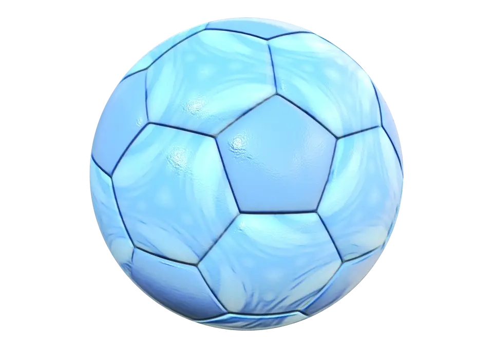 Blue Soccer Ball Design