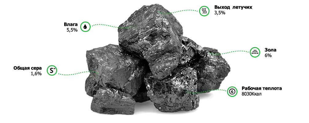 Coal Rocks with Composition Details