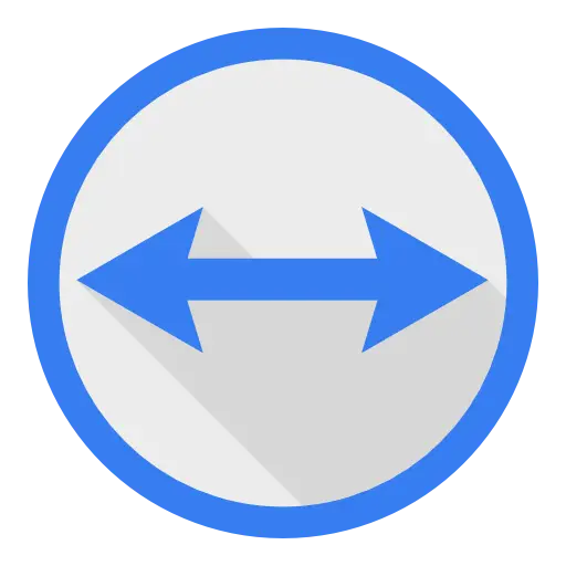 Double-sided Arrow in Blue Circle